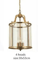 Axyaa Black Copper Cylinder Glass Birdcage Chandelier Pendant Light