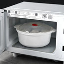 Axyaa Round Microwave Lunch Box Set with Lid for Fresh Food Storage