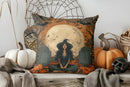 Axyaa Halloween Ghost & Pumpkin Pattern Cushion Cover for Sofa, Bedroom, Car