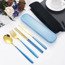 Axyaa Stainless Steel Tableware Set for Students on the Go