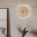Axyaa Round Yellow Stone Wall Light, Wabi Sabi Style Home Decor for Bedroom & Living Room