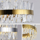 Axyaa Nordic Luxury Crystal Ceiling Chandelier LED Pendant Light
