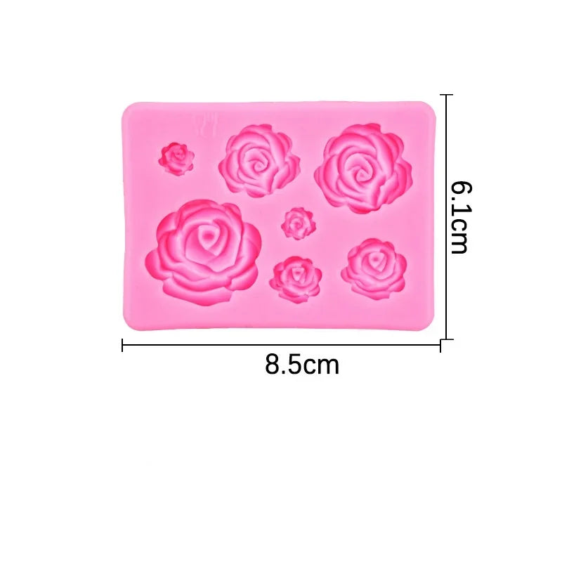 Silicone 3D Flower Mold for Cake Candy Chocolate Soap DIY Baking Tool by Axyaa