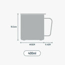 Axyaa Stainless Steel Coffee Mug with Visual Lid - Minimalist Design & Portable