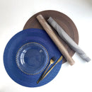 Axyaa Vinyl Round Placemats - Set of 6/10 Anti-Skid Washable Table Mats for Kitchen & Dining