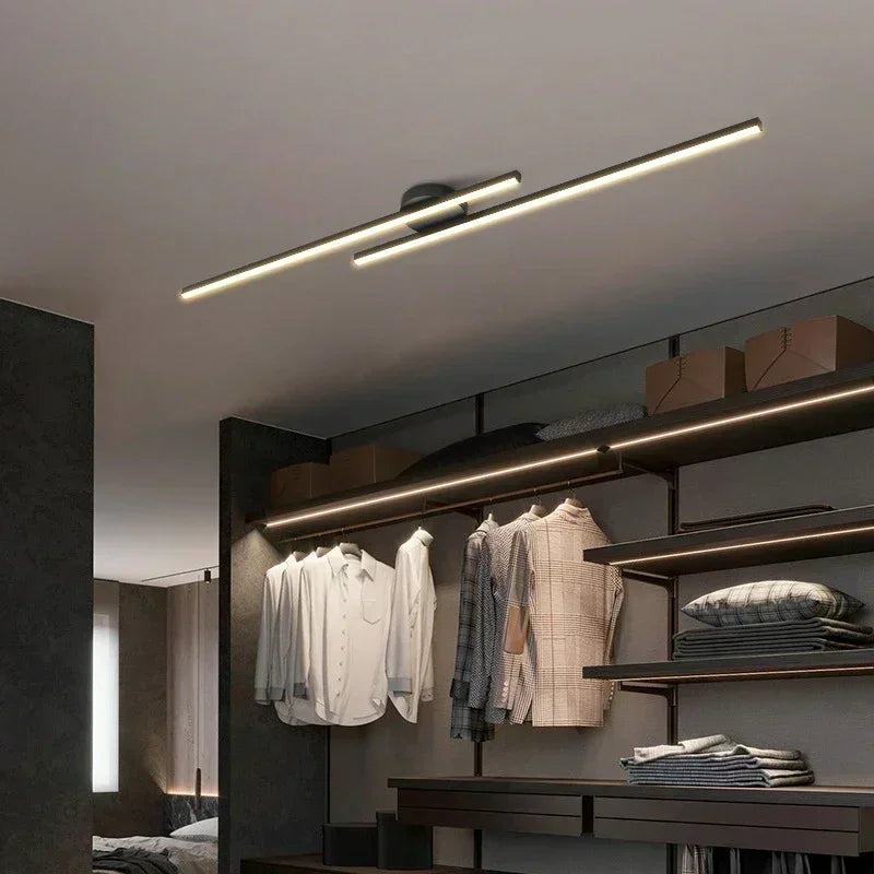 Axyaa Black Gold LED Ceiling Light 60/80cm Modern Living Room Bedroom Decor Lighting