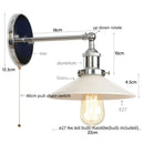 Axyaa White Glass LED Wall Sconce Vintage Industrial Wall Light