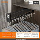 Axyaa Retractable Hanging Clothes Rod & Pants Holder Sliding Rail Organizer