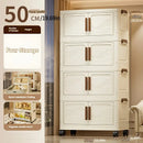 Axyaa Foldable Storage Cabinet: 4 Layers, Plastic Storage Box, Home Organization Solution