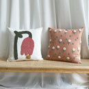 Axyaa Floral Embroidery Throw Pillow Case - 45X45 Decorative Cushion Cover