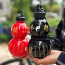 Axyaa Retro Water Gourd Plastic Bottle - Large Capacity, Portable for Sports, Outdoor, Travel