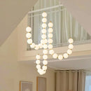 Axyaa Nordic Stair Chandelier Pendant Light Ceiling Fixture for Living, Bedroom, Dining Room