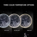 Axyaa LED Moon Wall Lamp: Remote Control Dimmable Night Light