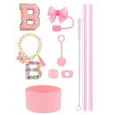 Axyaa 10pc Tumbler Accessory Set: Straw, Cover, Cap, Boot, Stopper, Keychain, Sticker