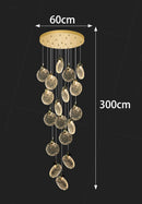 Axyaa Crystal Chandeliers: Modern LED Ceiling Hanging Lights for Living Room