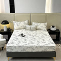 Axyaa Silk Printing Latex Mattress Set - Summer Cool Breathable Mesh - 3-Piece