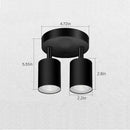 Axyaa LED Ceiling Light: 350° Rotatable Dual GU10 Wall Light, Black