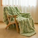 Axyaa Rabbit Fleece Blanket Quilt: Winter Thickened, Soft, & Cozy Sofa Blanket