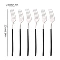 Axyaa 6Pcs Dinner Fork Set Stainless Steel Silverware Cutlery Mirror Flatware
