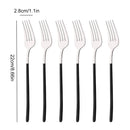 Axyaa 6Pcs Dinner Fork Set Stainless Steel Silverware Cutlery Mirror Flatware