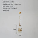 Axyaa French Style LED Crystal Chandeliers for Home Decor Lighting