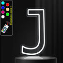 Axyaa Neon Letter Light Sign A-Z Alphabet with Color-Changing Illuminated Lights