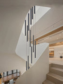 Axyaa LED Chandelier Stairs Pendant Ceiling Lamp for Hotel Lobby Decor