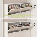 Axyaa Slim Shoe Storage Cabinet with 6 Flip Drawers, Adjustable Shelves, Modern Organizer
