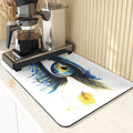 Eye Print Watercolor Style Absorbent Drying Mat & Coasters Set by Axyaa