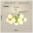 Axyaa Matcha Green Molecule LED Chandelier for Home Decor & Lighting