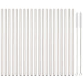 Axyaa Stainless Steel Reusable Straw Set - 20pcs High Quality Metal Straws