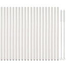 Axyaa Stainless Steel Reusable Straw Set - 20pcs High Quality Metal Straws