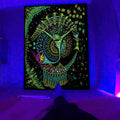 Axyaa Black Light Tapestry for UV Reactive Psychedelic Vibe