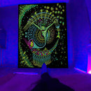 Axyaa Black Light Tapestry for UV Reactive Psychedelic Vibe
