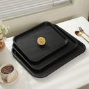 Axyaa Black Melamine Serving Tray | Non-Slip & Durable Tableware for Chinese Restaurant