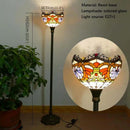 Axyaa Tiffany Stained Glass Floor Lamp - Retro American Design for Living Room and Bedroom