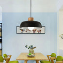 Axya Nordic Wood Aluminum Pendant Lights, Modern Hanging Lamps, Kitchen Living Room Chandelier Lighting