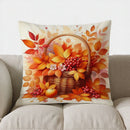 Autumn Maple Leaves Decorative Pillow Cover by Axyaa for Sofa, Bedroom, Car