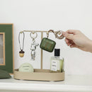 Axyaa Beige Iron Hook Tray Tableware Home & Kitchen Organizer Tray