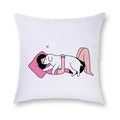 Axyaa Cute Girl & Puppy Everyday Life Pillow Case & Cushion Cover Cozy Home Decor