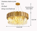 Axyaa Crystal LED Ceiling Lamp Silver Chandelier Dining Room Pendant Light