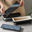 Axyaa Ceramic Sushi & Dessert Plate Set - Modern Molecular Cuisine Tableware