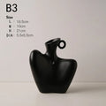 Axyaa Ceramic Human Vase Home Decoration Flower Pot Living Room Accessory