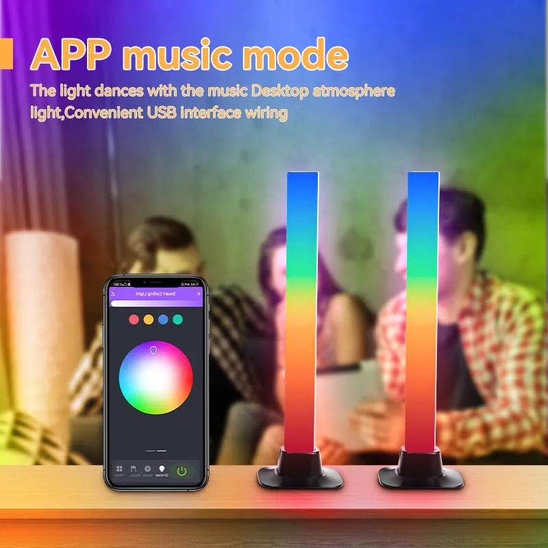 Axyaa Smart LED Gaming Light Bar with Bluetooth Color Modes