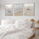 Axyaa Seaside Beach Canvas Wall Art Print - Set of 3