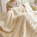 Axyaa Winter Warm Coral Fleece Jacquard Blanket