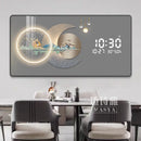 Axyaa Light Luxury Wall Clock Decorative Painting for Living Room and Dining Room