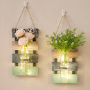 Axyaa Seasonal Wooden Wall Vases Set - Farmhouse Decor for Home