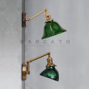 Axyaa Green Glass Wall Lamp Modern Nordic Bedroom Sconce LED Lighting
