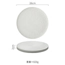 Axyaa Matte Ceramic Round Flat Plate for Molecular Cuisine and Dining